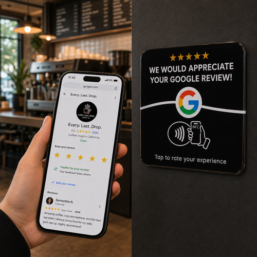 Google Review Plaque (Black)