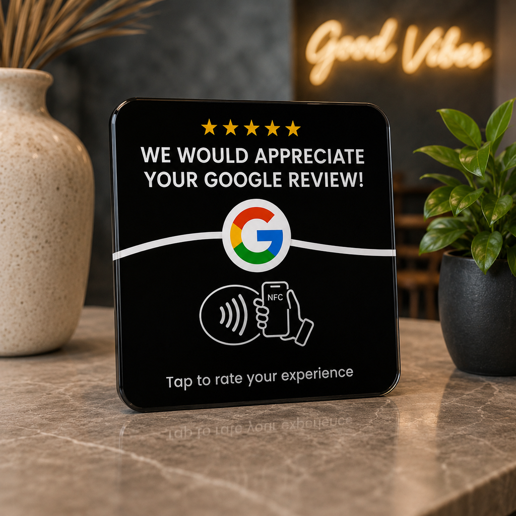 Google Review Plaque (Black)